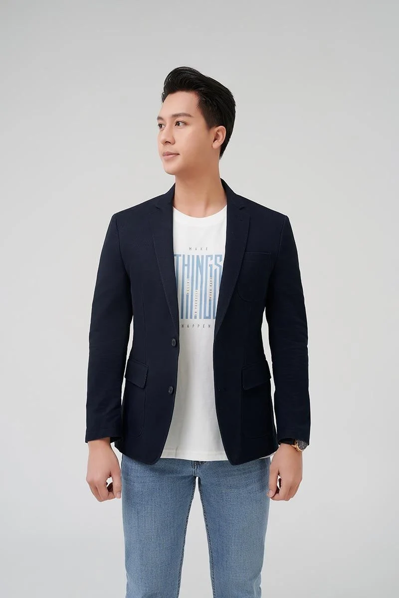 Áo vest blazer nam Merriman mã THMOV056 màu NAVY