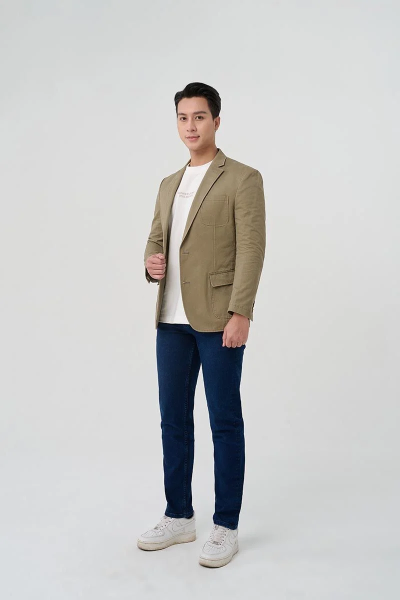 Áo vest blazer nam Merriman mã THMOV056 màu OLIVE