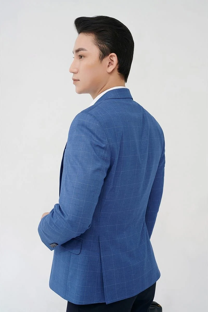 Áo khoác blazer nam cao cấp Merriman mã THMOV052 màu BLUE