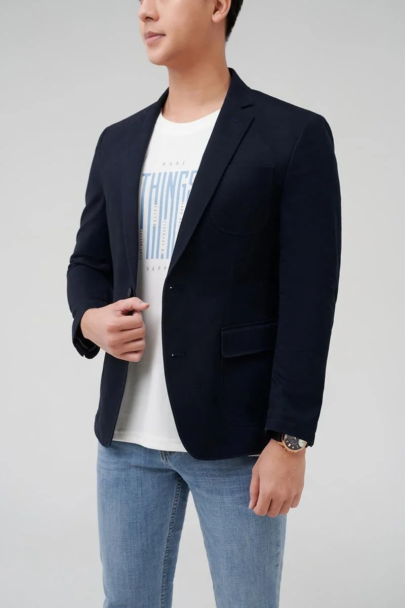 Áo vest blazer nam Merriman mã THMOV056 màu NAVY